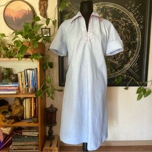 VTG The Kollection Collared Dress. 60’s. Cotton blend. Pointed collar. S/M. USA.